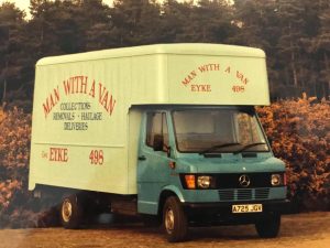 An image of the first van used by Pooley Removals in the 1970's