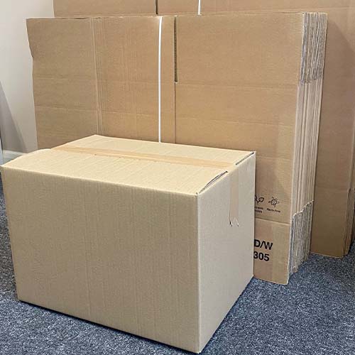 An example of cardboard boxes supplied by Pooley Removals